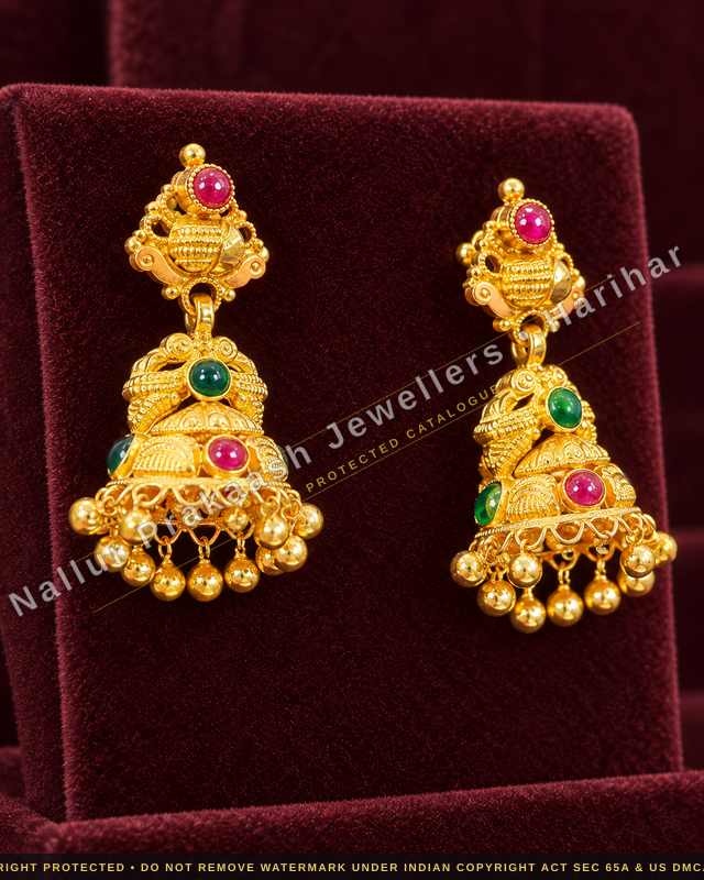 Ruby Green Jhumka
