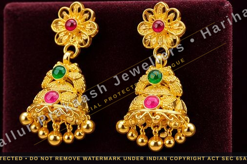 Fancy flower jumka