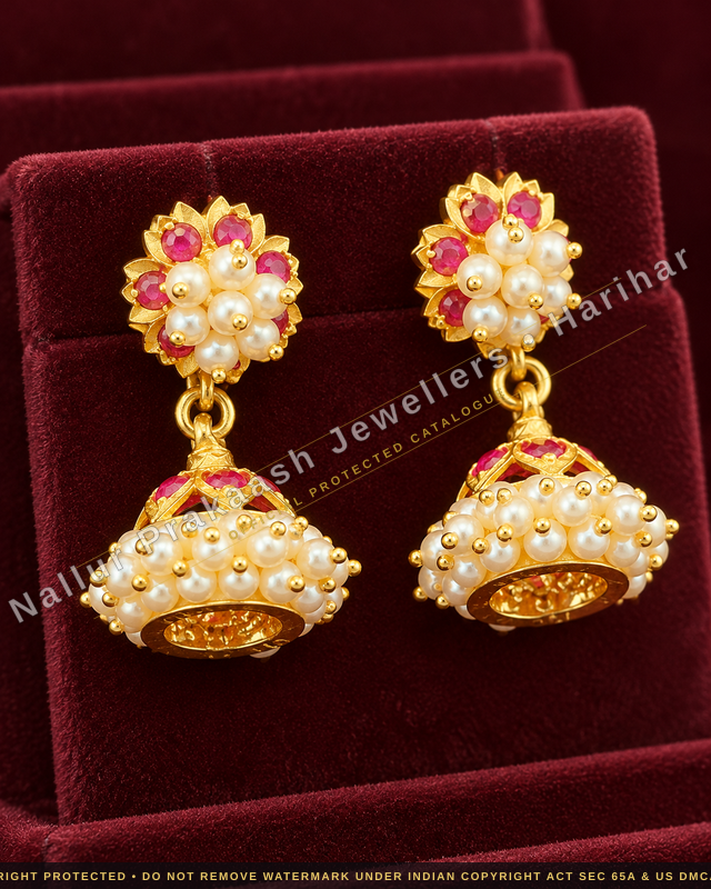 Pearl Gold Jhumka