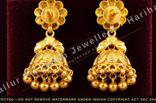 Flower gold jumka