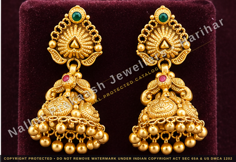 Ruby Gold Jhumka